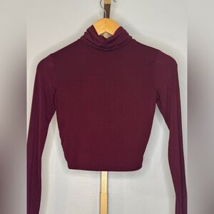 Burgundy Long Sleeve Top